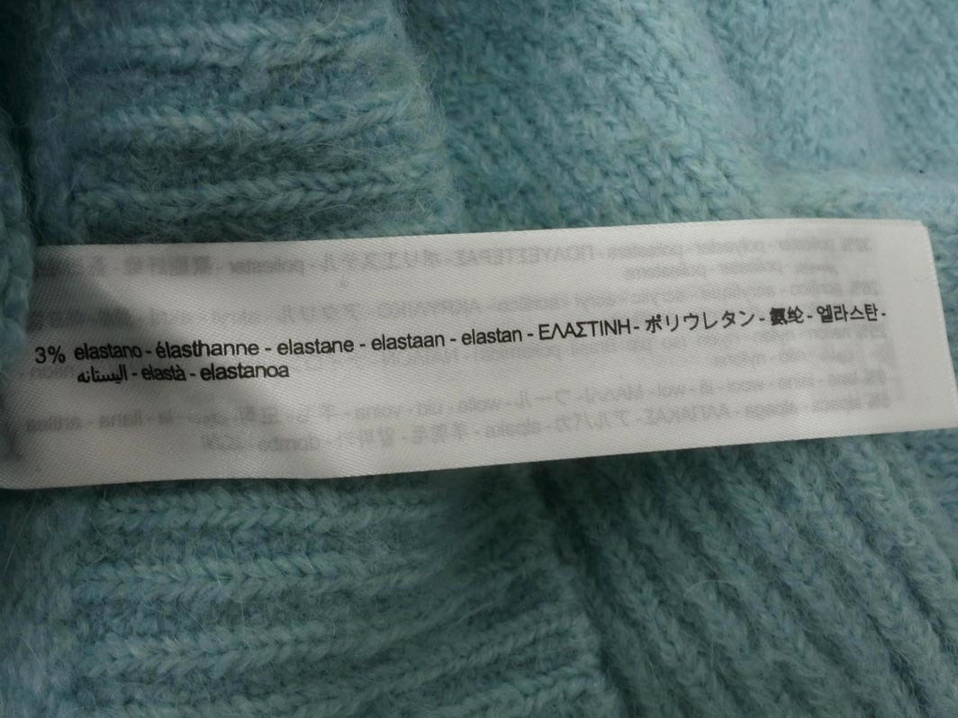 ZARA ザラ ワイド幅 ニット セーター sizeL/水色 ◇■ ☆ fib7 レディース_画像5
