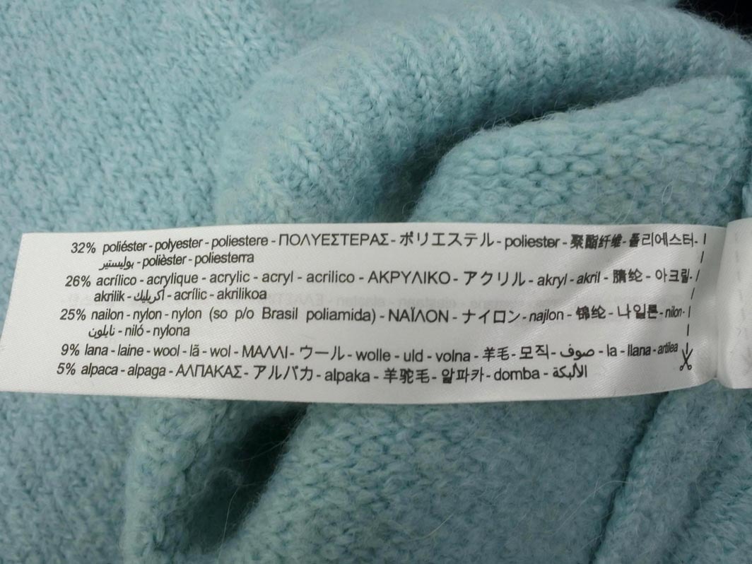 ZARA ザラ ワイド幅 ニット セーター sizeL/水色 ◇■ ☆ fib7 レディース_画像6