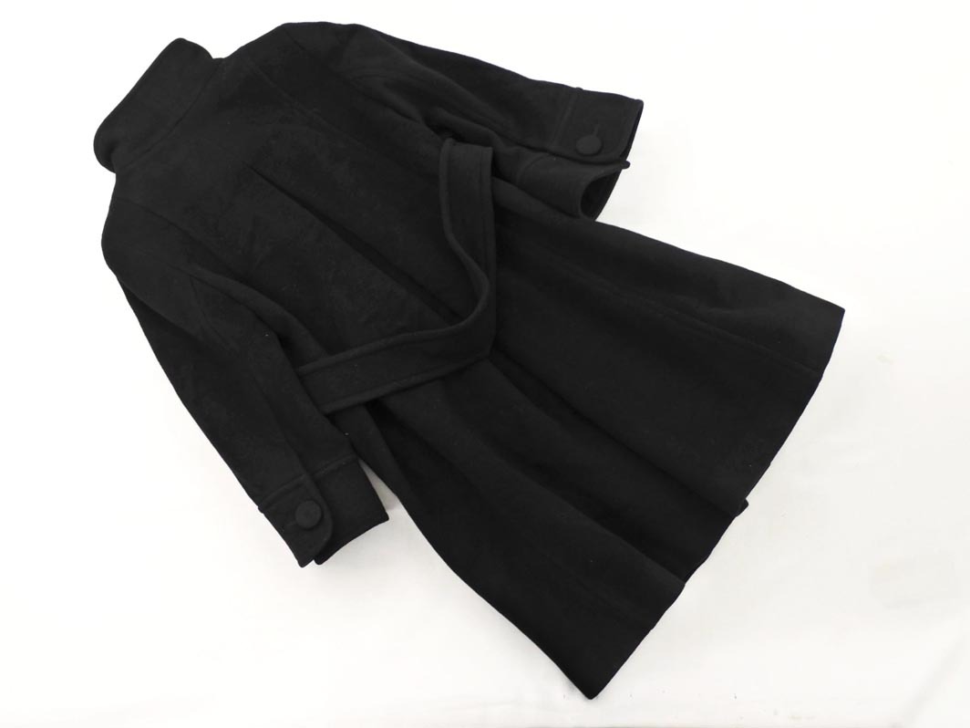 UNTITLED Untitled шерсть . длинное пальто size2/ чёрный *# * fib7 женский