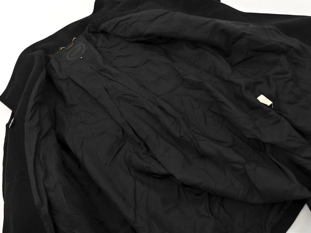 UNTITLED Untitled шерсть . длинное пальто size2/ чёрный *# * fib7 женский