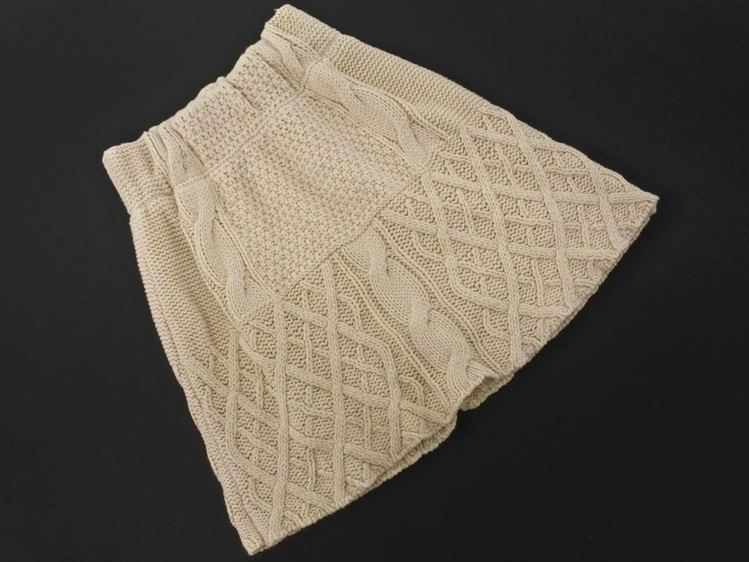 who’s who Chico フーズフーチコ ケーブル編み スカート sizeF/ベージュ ◇■ ☆ fib7 レディース_画像1