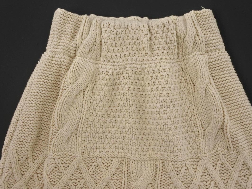 who’s who Chico フーズフーチコ ケーブル編み スカート sizeF/ベージュ ◇■ ☆ fib7 レディース_画像2