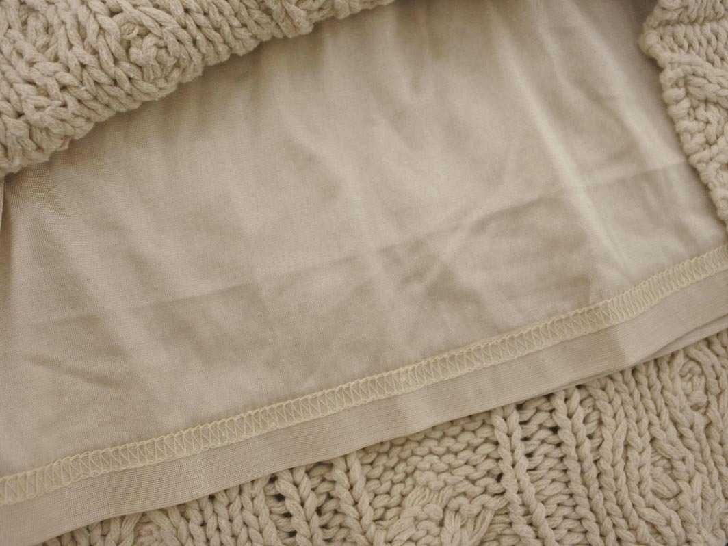 who’s who Chico フーズフーチコ ケーブル編み スカート sizeF/ベージュ ◇■ ☆ fib7 レディース_画像3