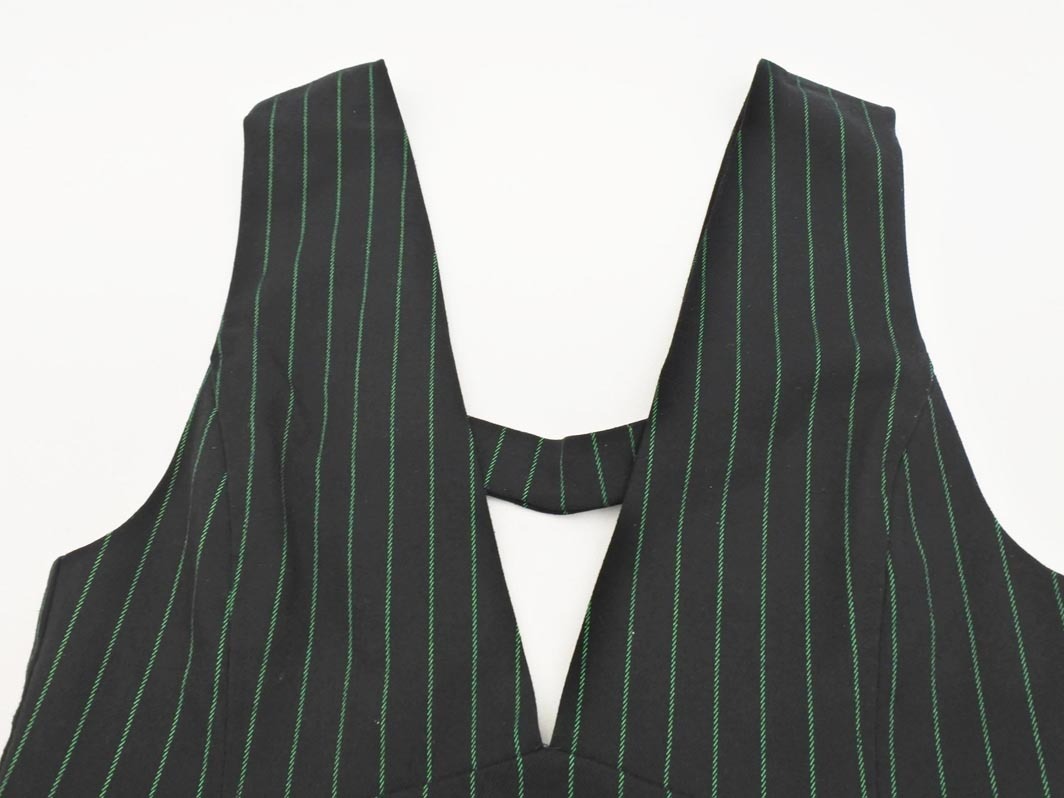 KBF ケービーエフ アーバンリサーチ ストライプ ジャンパー スカート sizeONE/黒ｘ緑 ■■ ☆ fib7 レディース_画像2