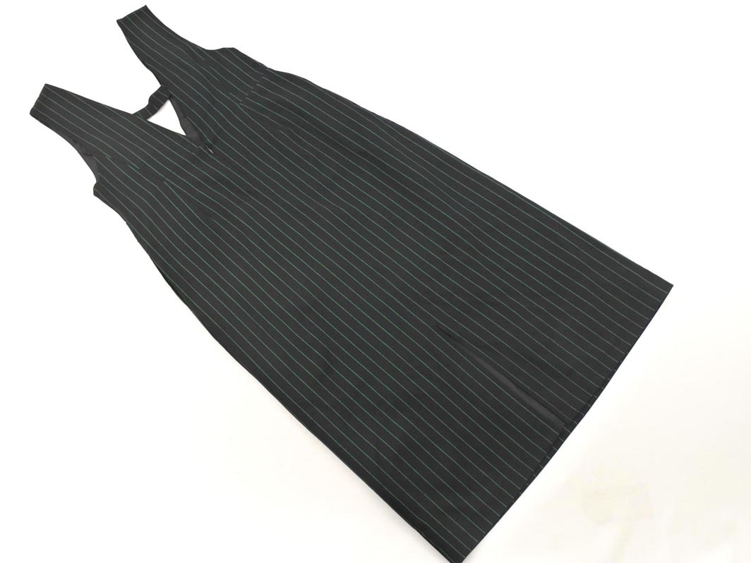 KBF ケービーエフ アーバンリサーチ ストライプ ジャンパー スカート sizeONE/黒ｘ緑 ■■ ☆ fib7 レディース_画像5