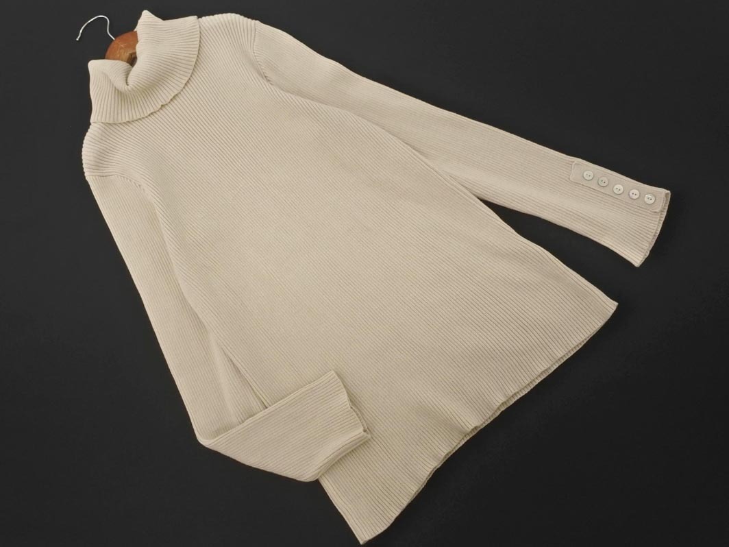 CLASSICAL ELF クラシカルエルフ リブ タートルネック ニット セーター sizeL/アイボリー ◇■ ☆ fib7 レディース_画像1