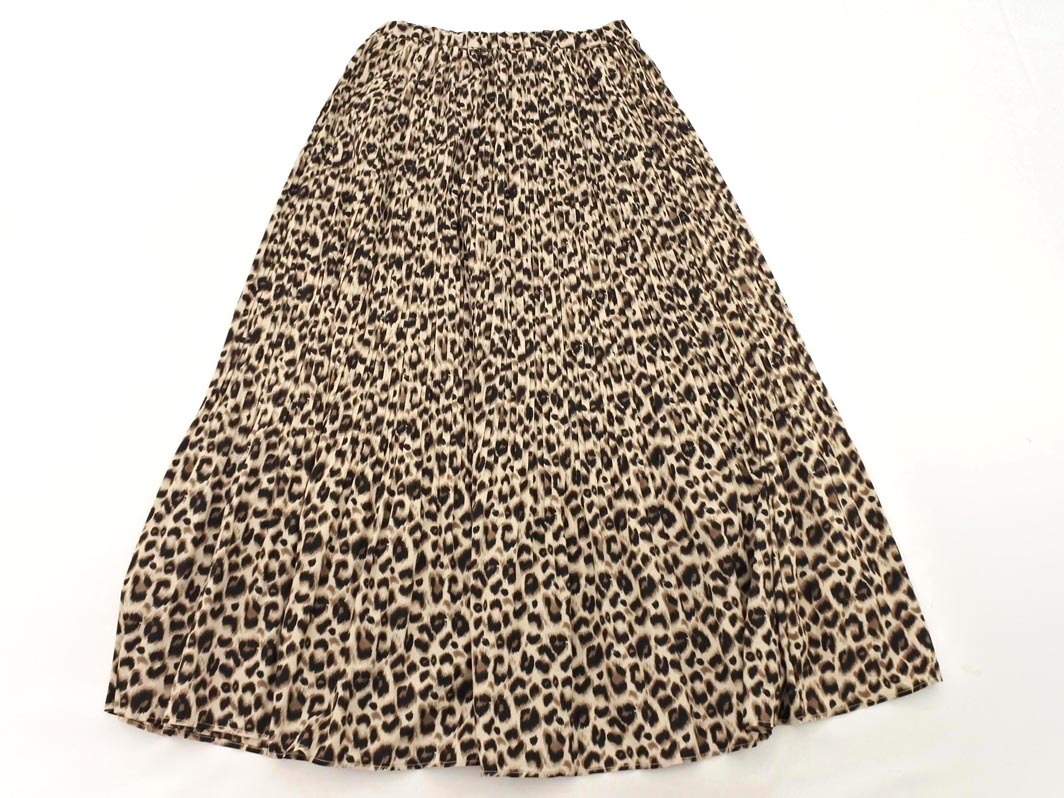 INGNI イング レオパード ロング プリーツ スカート sizeM/ベージュ ◇■ ☆ fib7 レディース