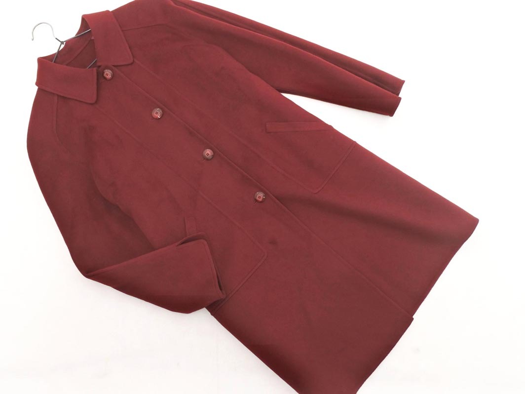 新品 Leilian レリアン カシミヤ混 コート size9/ワイン ◇■◎ ☆ fib6 レディース_画像1