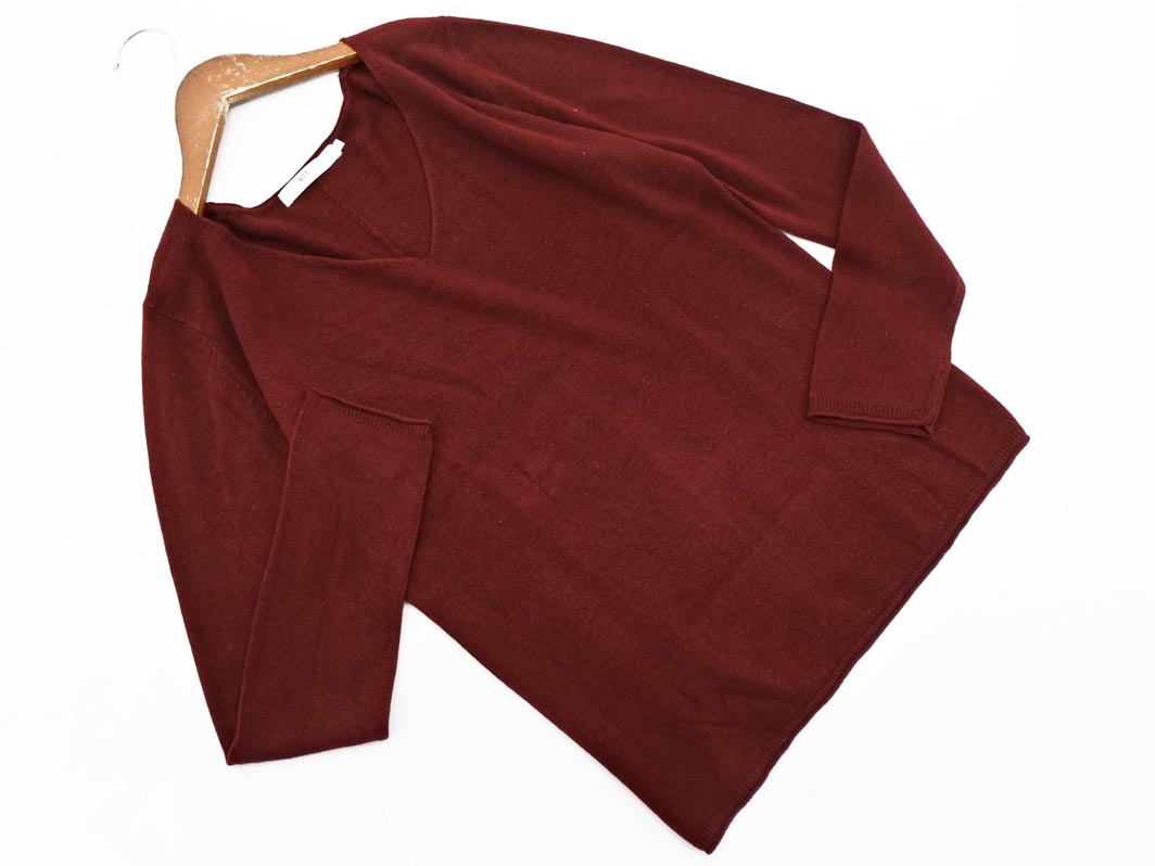 AZUL BY MOUSSY アズールバイマウジー Vネック ニット セーター sizeM/えんじ ◇■ ☆ fib8 レディース_画像1