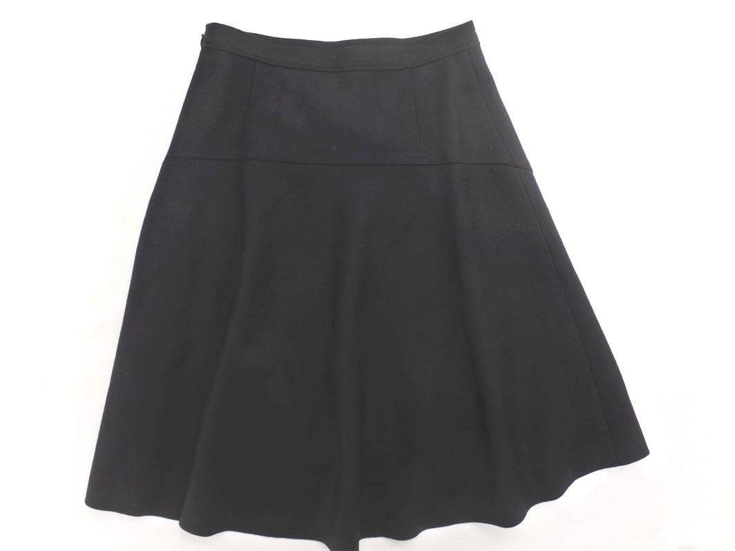新品 ROPE ロペ ウール100% フレア スカート size38/濃紺 ◇■ ☆ fib9 レディース