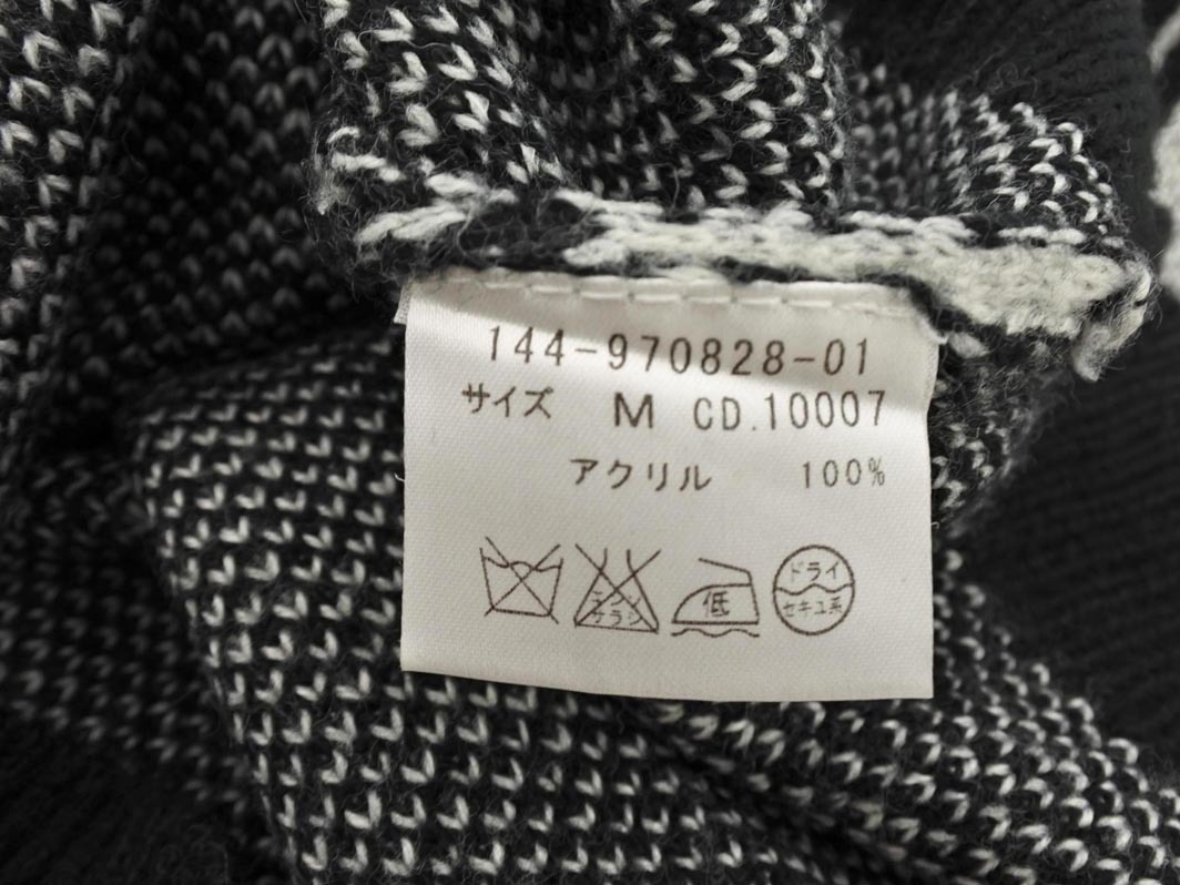 INGNI イング チェック ニット セーター sizeM/白ｘ黒 ◇■ ☆ fib8 レディース_画像5