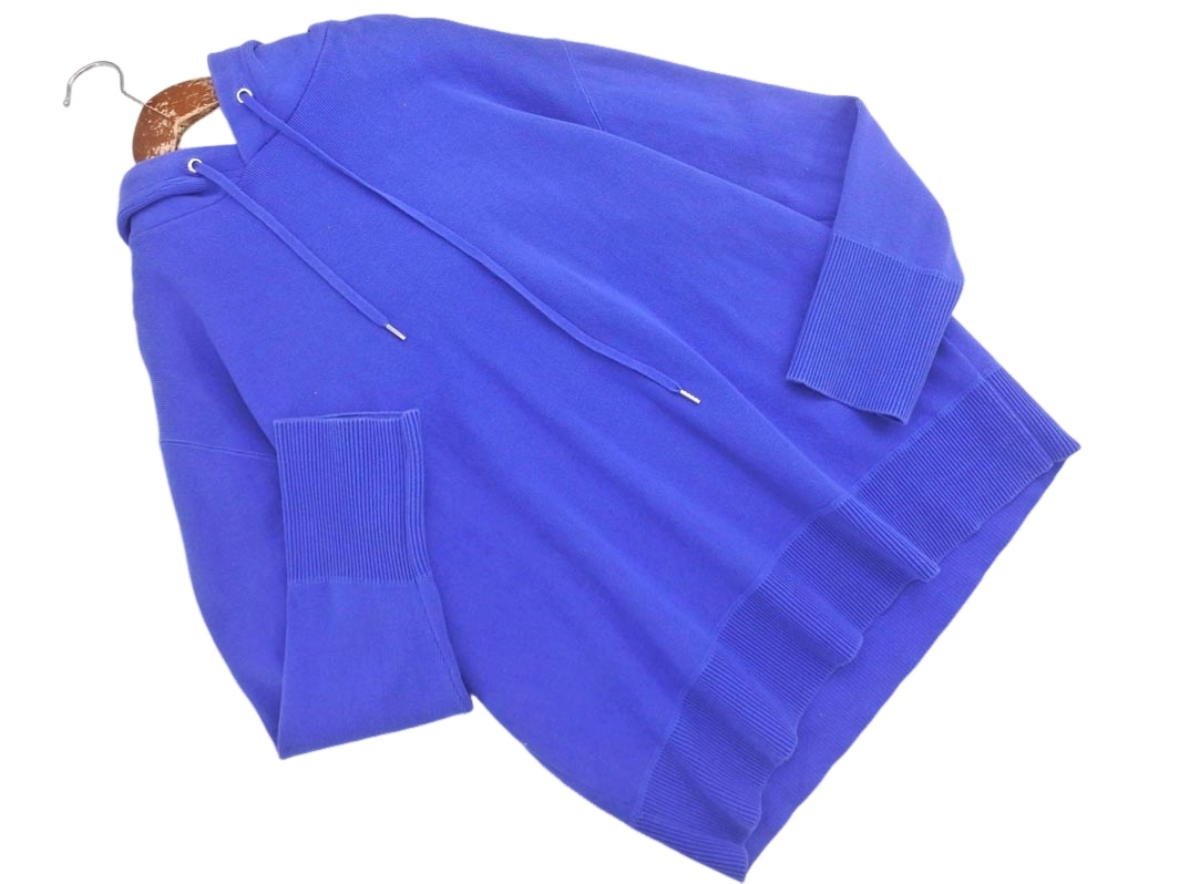 Mila Owen ミラオーウェン パーカー フード ニット セーター size0/青 ◇■ ☆ fib9 レディース_画像1