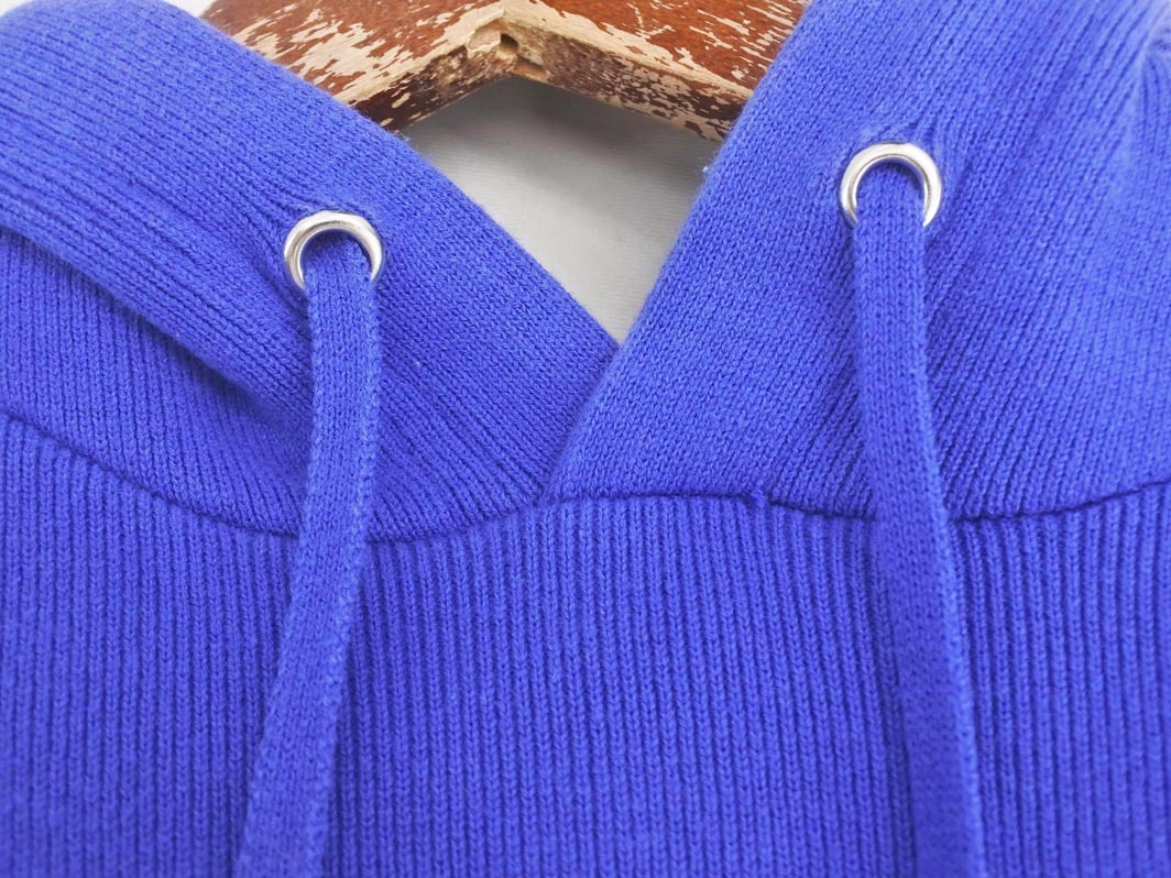Mila Owen ミラオーウェン パーカー フード ニット セーター size0/青 ◇■ ☆ fib9 レディース_画像4