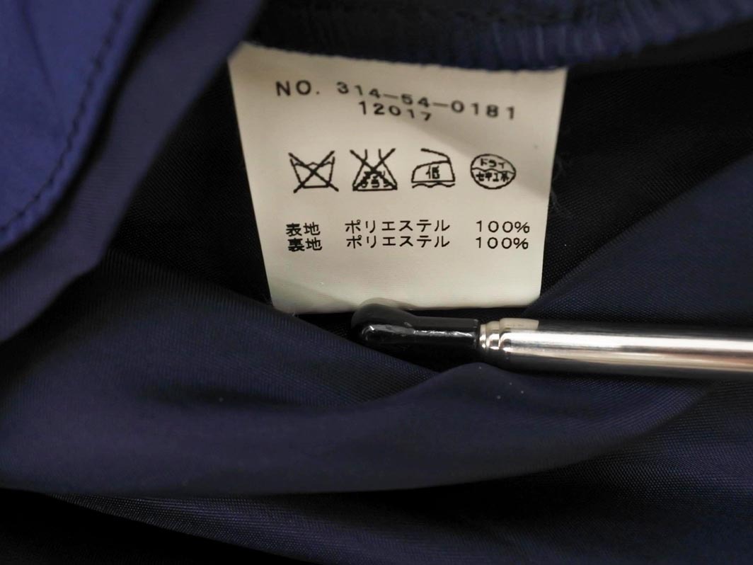 SHIPS シップス little black リトル ブラック ノースリーブ フリル ワンピース sizeS/紺 ■◆ ☆ fib9 レディース