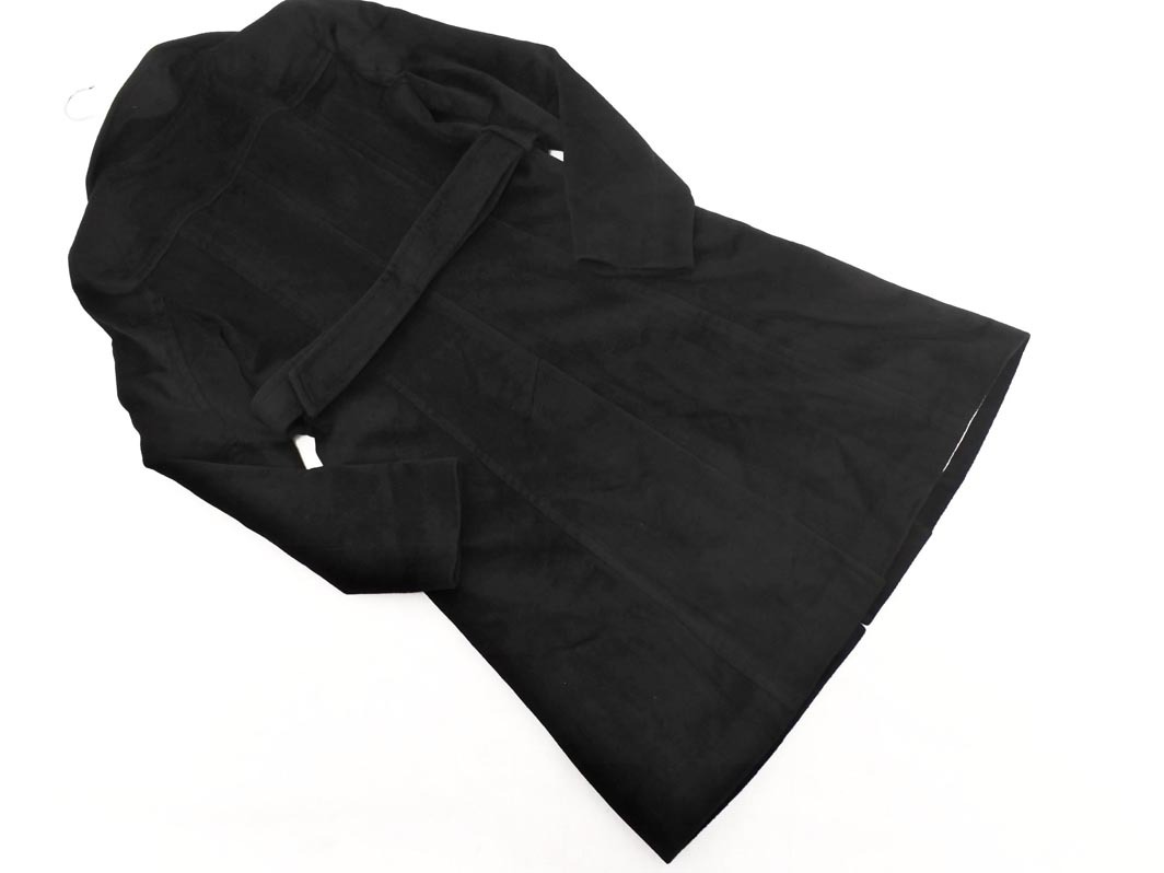 UNTITLED Untitled Anne gola. ремень имеется длинное пальто size2/ чёрный *# * fib8 женский