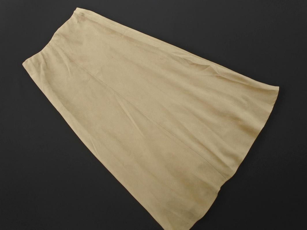 SHIPS シップス スウェード調 ロング スカート size38/ベージュ ◇■ ☆ fib8 レディース_画像1