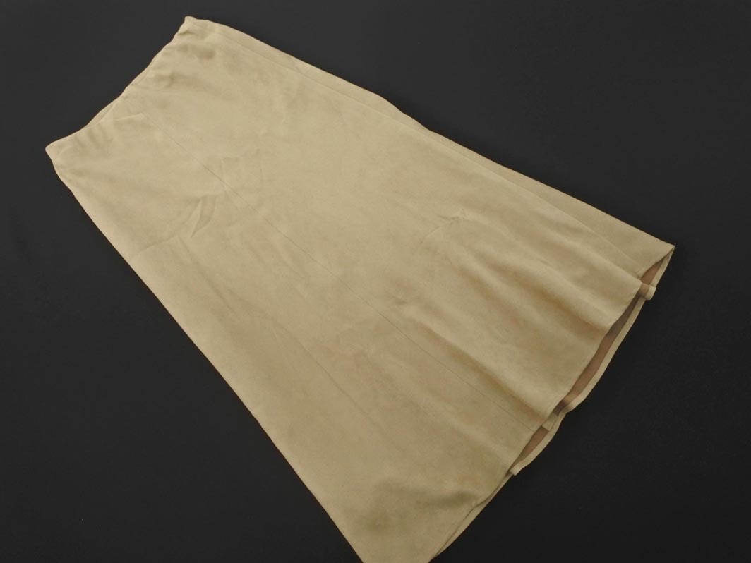 SHIPS シップス スウェード調 ロング スカート size38/ベージュ ◇■ ☆ fib8 レディース_画像4