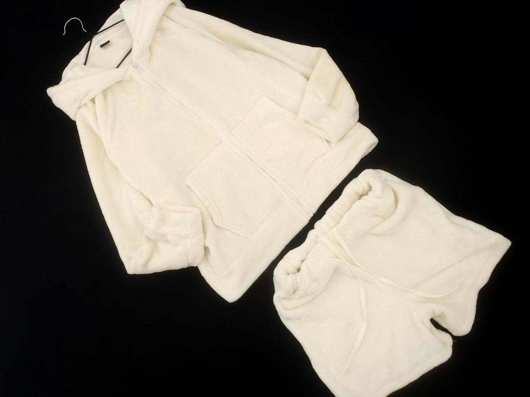 OPAQUE オペーク miffy ボア 刺繍 耳付き ジップアップ パーカー sizeF/白 ◇■ ☆ fib9 レディース_画像1