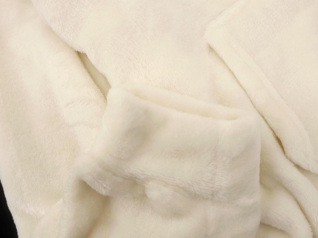 OPAQUE オペーク miffy ボア 刺繍 耳付き ジップアップ パーカー sizeF/白 ◇■ ☆ fib9 レディース_画像4