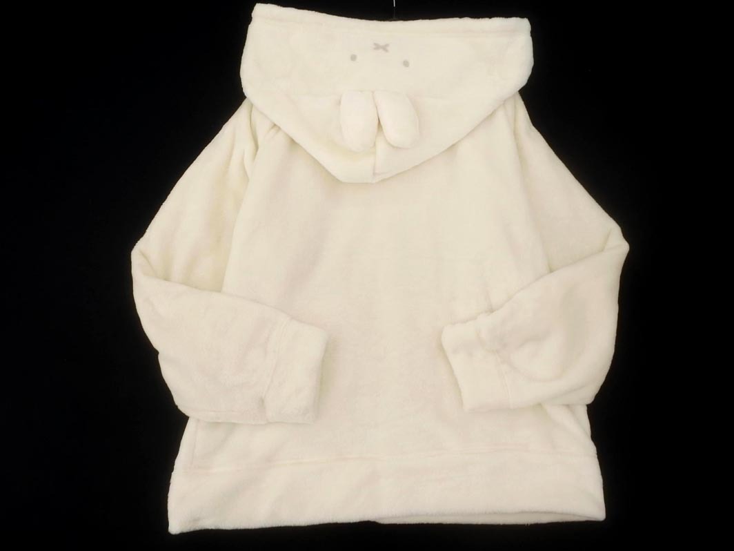 OPAQUE オペーク miffy ボア 刺繍 耳付き ジップアップ パーカー sizeF/白 ◇■ ☆ fib9 レディース_画像5