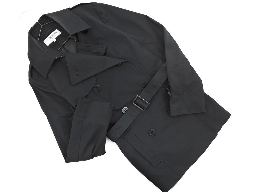 22 OCTOBRE 22 Okt -bru ремень имеется тренчкот size38/ чёрный *# * fib9 женский 