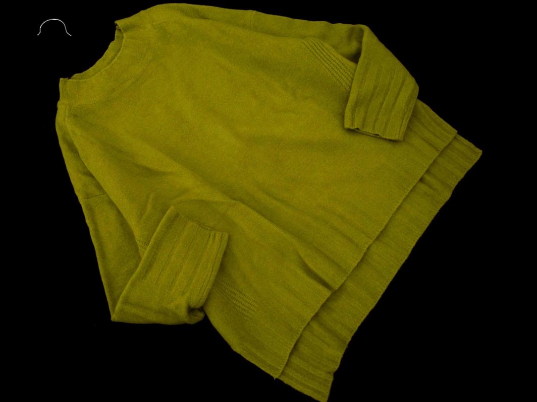 AZUL BY MOUSSY アズールバイマウジー ワイド幅 ニット セーター sizeM/黄緑 ◇■ ☆ fib8 レディース_画像1