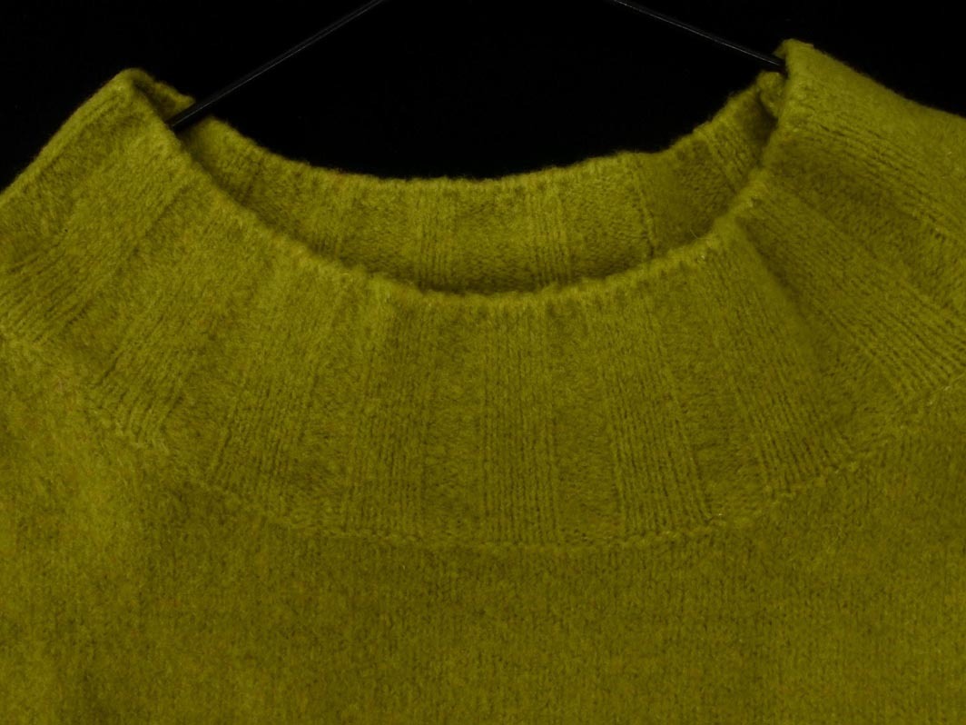 AZUL BY MOUSSY アズールバイマウジー ワイド幅 ニット セーター sizeM/黄緑 ◇■ ☆ fib8 レディース_画像3