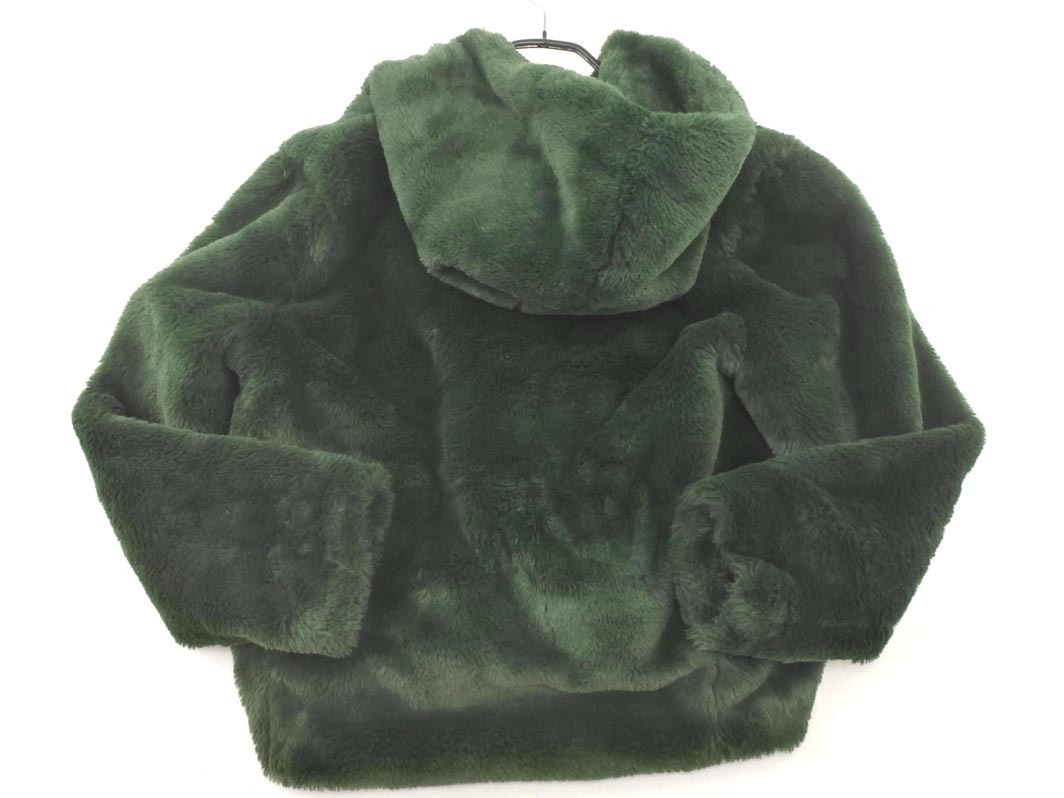 AZUL BY MOUSSY アズールバイマウジー フェイクファー フーディー ジャケット sizeＭ/緑 ◇■ ☆ fib8 レディース