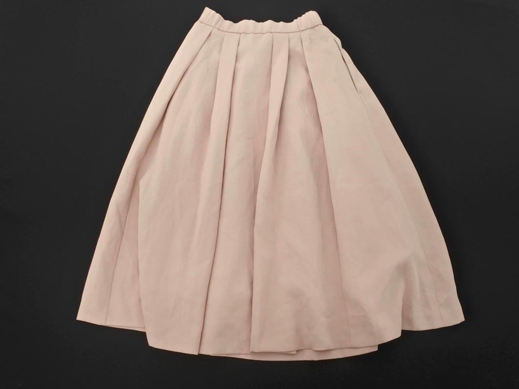 KUMIKYOKU 組曲 タック ロング スカート size1/ベージュ ◇■ ☆ fib9 レディース