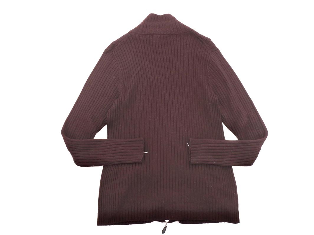 INED イネド HOMME ウール混 ジップアップ ニット ジャケット size3/ボルドー ◇■ ☆ fic2 メンズ_画像4