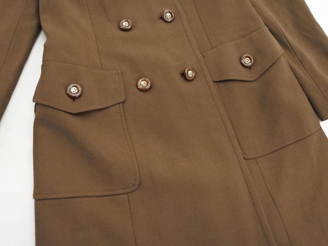 ROPE ロペ ウール100% ステンカラー コート size9AT/茶 ◇■ ☆ fic2 レディース_画像4