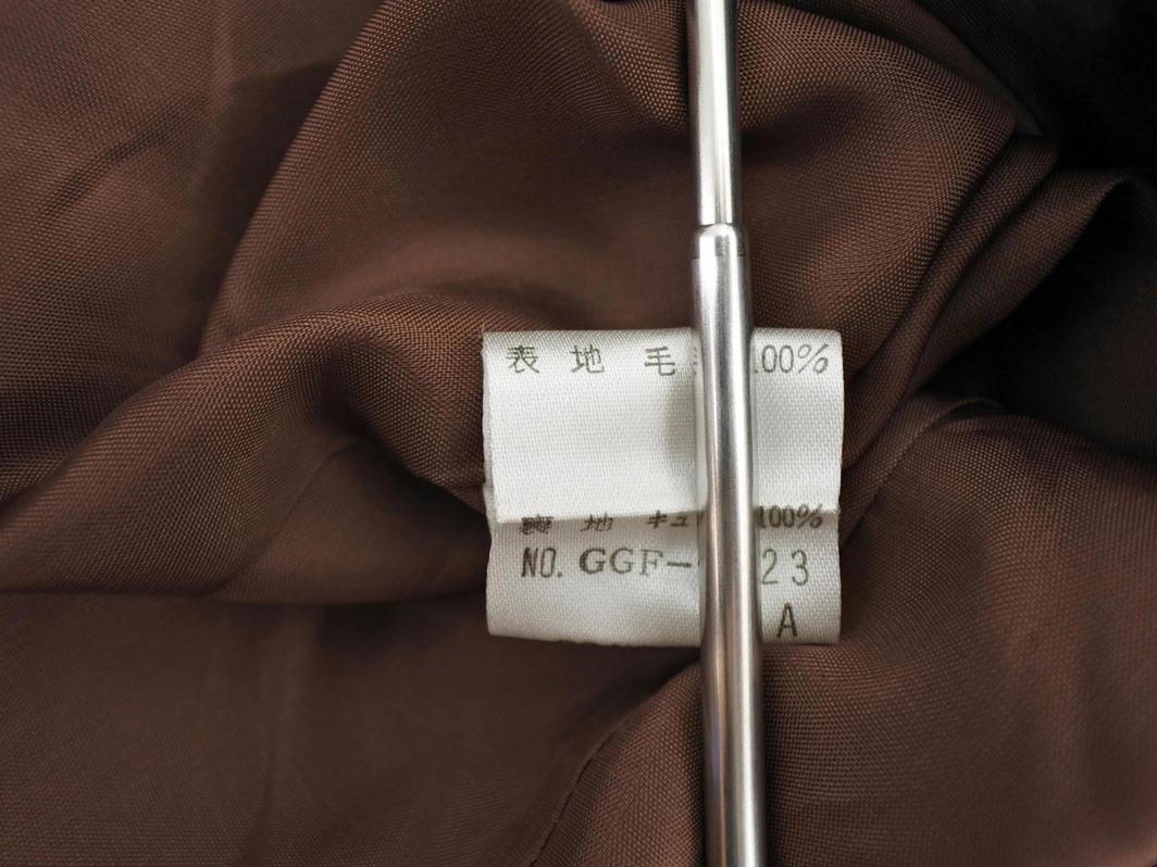 ROPE ロペ ウール100% ステンカラー コート size9AT/茶 ◇■ ☆ fic2 レディース_画像7