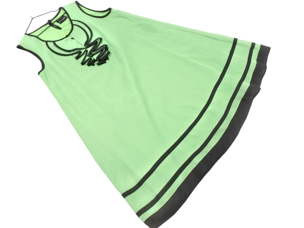 ネコポスOK MELROSE メルローズ フリル ノースリーブ ワンピース size3/緑 ■◆ ☆ fic2 レディース_画像1