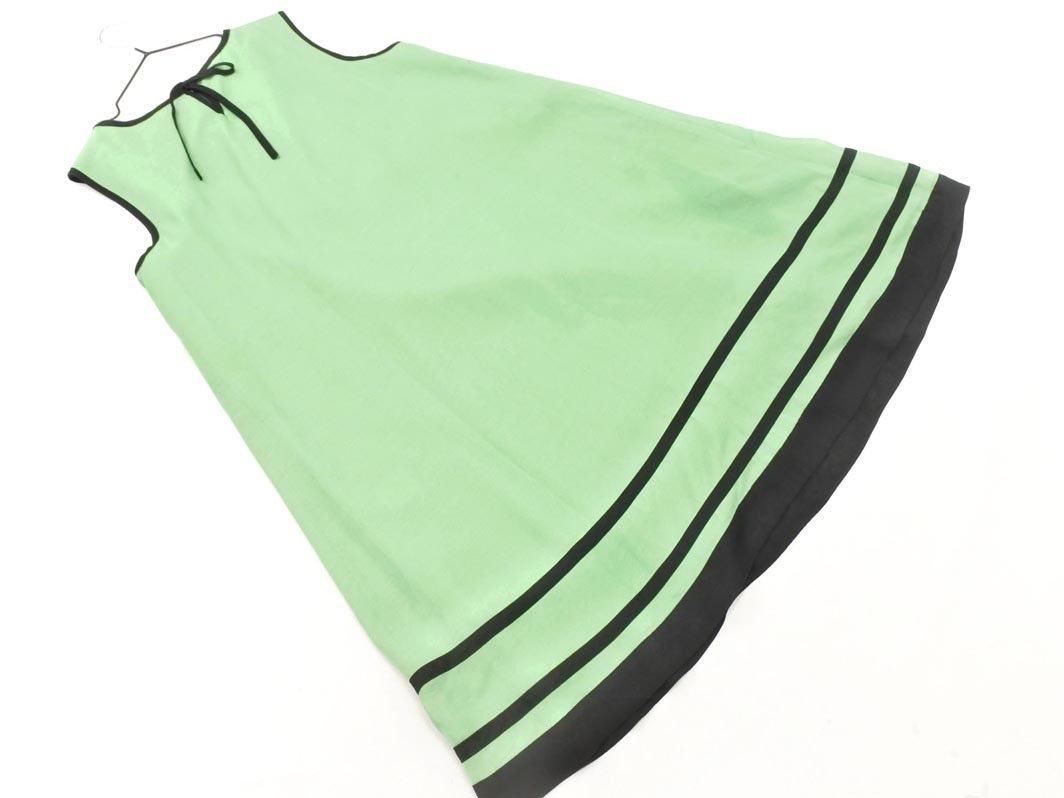 ネコポスOK MELROSE メルローズ フリル ノースリーブ ワンピース size3/緑 ■◆ ☆ fic2 レディース_画像4