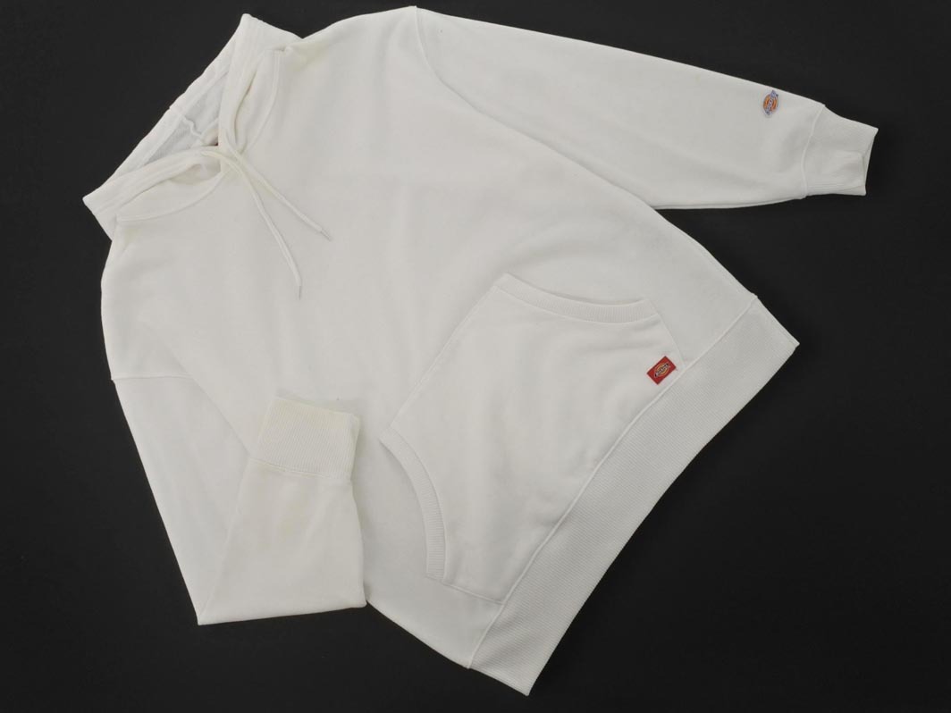 Dickies ディッキーズ スウェット トレーナー ロゴ 刺 プルオーバー パーカー sizeM/白 ◇■ ☆ fic2 メンズ_画像1