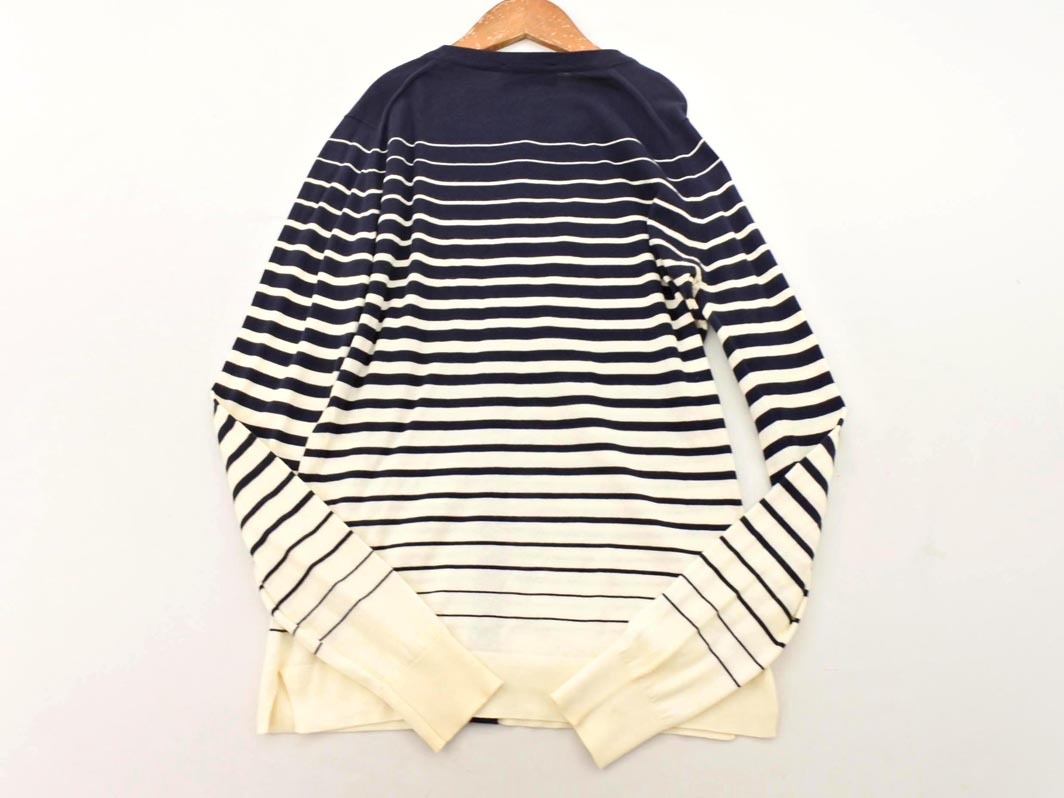 JOHN SMEDLEY ジョンスメドレー ボーダー カーディガン sizeS/紺ｘアイボリー ◇■ ☆ fic4 レディース_画像5
