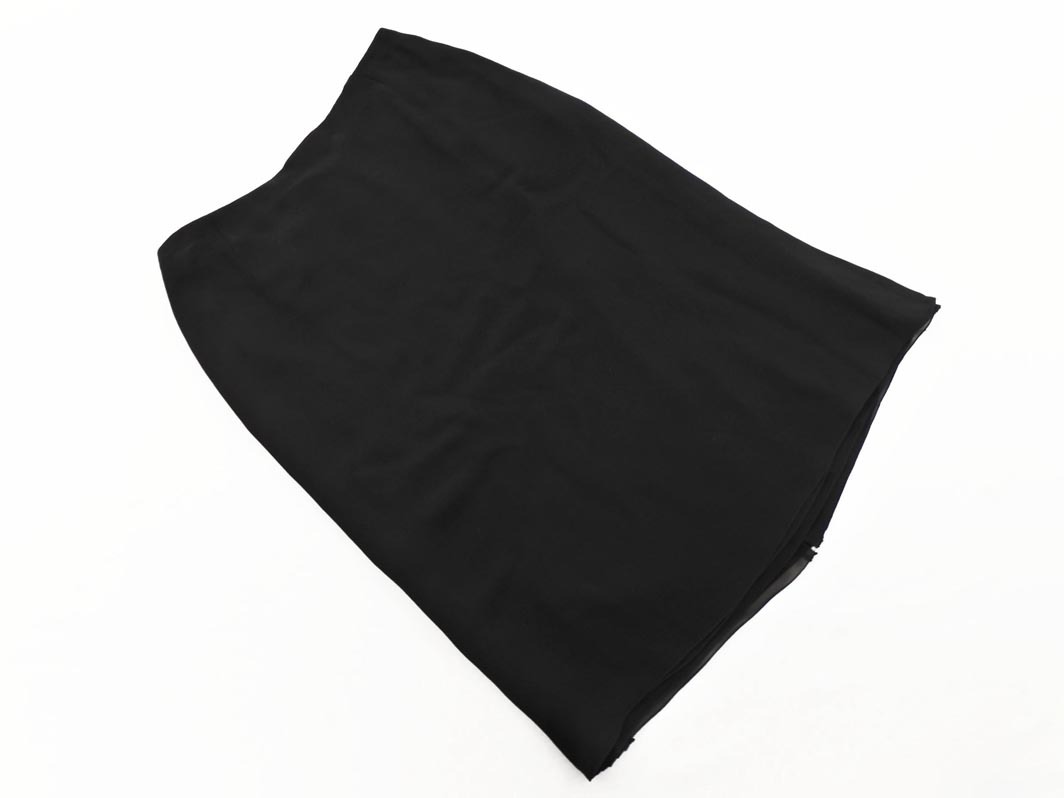Akris アクリス シルク100% スカート size40/黒 ■◇ ☆ fic4 レディース