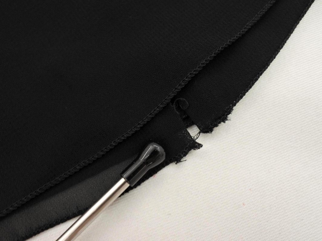 Akris アクリス シルク100% スカート size40/黒 ■◇ ☆ fic4 レディース