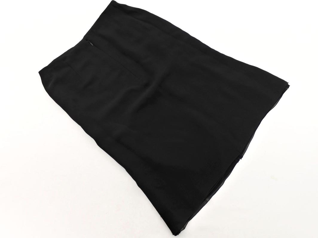Akris アクリス シルク100% スカート size40/黒 ■◇ ☆ fic4 レディース