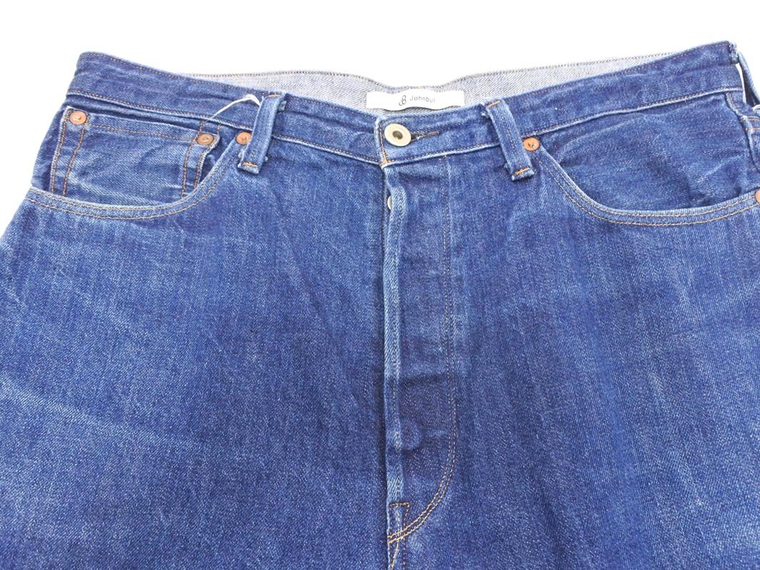 johnbull ジョンブル ボタンフライ テーパード デニムパンツ sizeM/青 ■■ ☆ fic4 メンズ