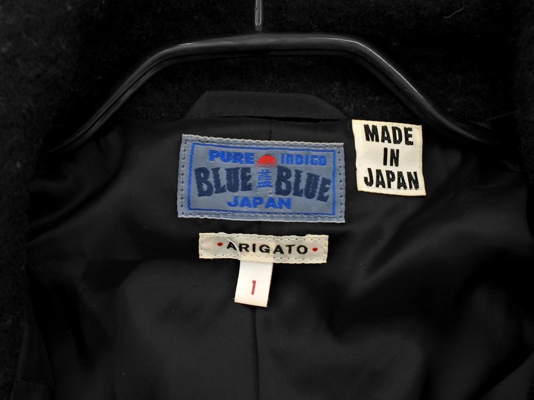 BLUE BLUEb lube Roo шерсть . пальто size1/ уголь *# * fic4 мужской 