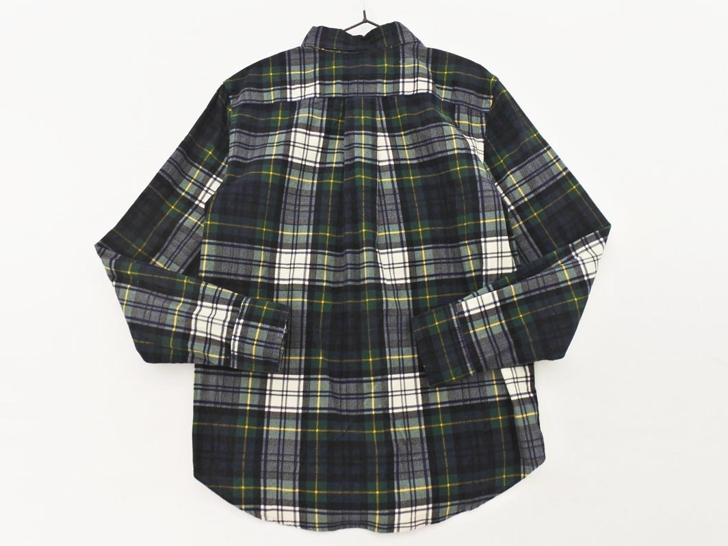 Ralph Lauren ラルフローレン ベロア チェック ボタンダウン シャツ sizeM(150cm)/緑ｘ紺 ◇■ ☆ fic4 男の子_画像5