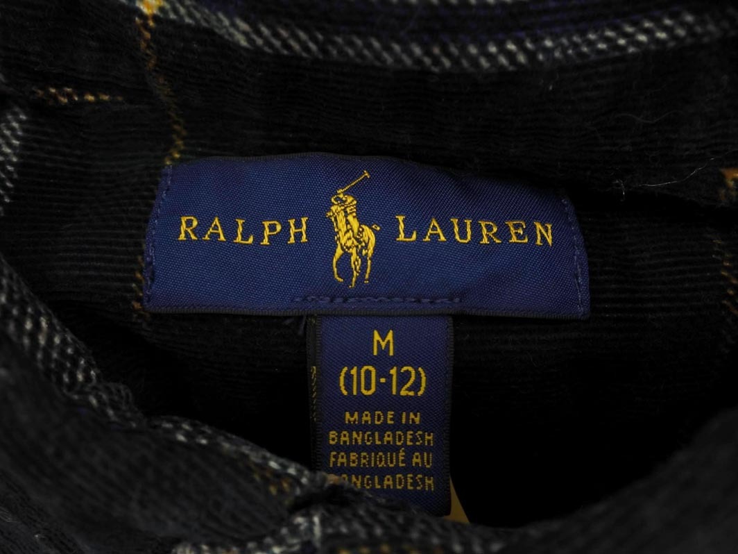 Ralph Lauren ラルフローレン ベロア チェック ボタンダウン シャツ sizeM(150cm)/緑ｘ紺 ◇■ ☆ fic4 男の子_画像6