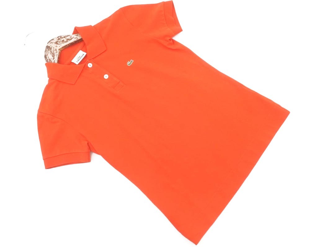 ネコポスOK LACOSTE ラコステ カノコ ポロシャツ size38/赤 ■◆ ☆ ffc6 レディース