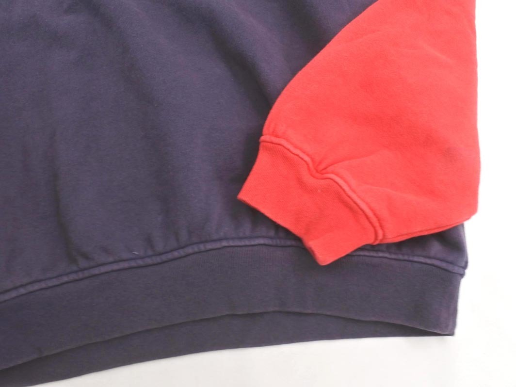 MOUSSY Moussy обратная сторона ворсистый принт футболка тренировочный sizeF/ темно-синий x красный *# * fic6 женский