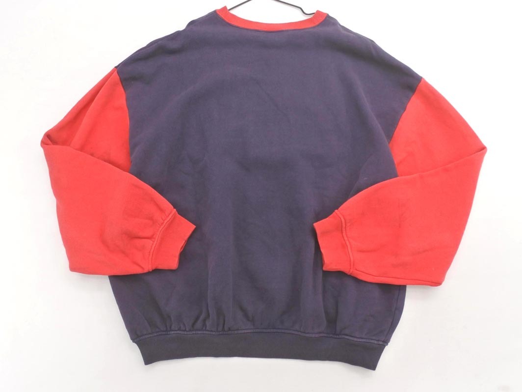 MOUSSY Moussy обратная сторона ворсистый принт футболка тренировочный sizeF/ темно-синий x красный *# * fic6 женский