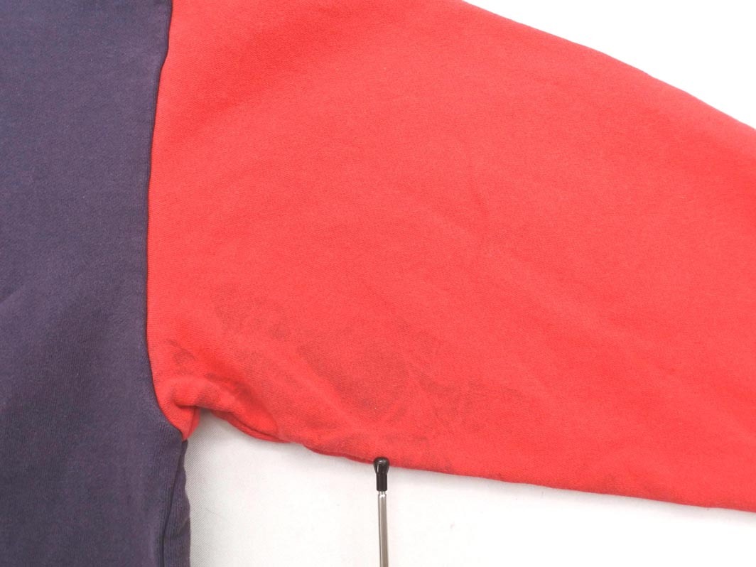 MOUSSY Moussy обратная сторона ворсистый принт футболка тренировочный sizeF/ темно-синий x красный *# * fic6 женский