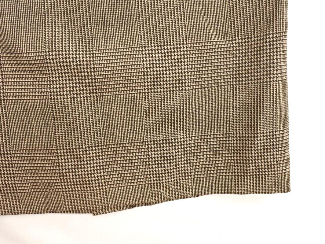 ネコポスOK INDIVI インディヴィ ウール100% 千鳥柄 タイト スカート size03/ベージュ ◇■ ☆ fic5 レディース