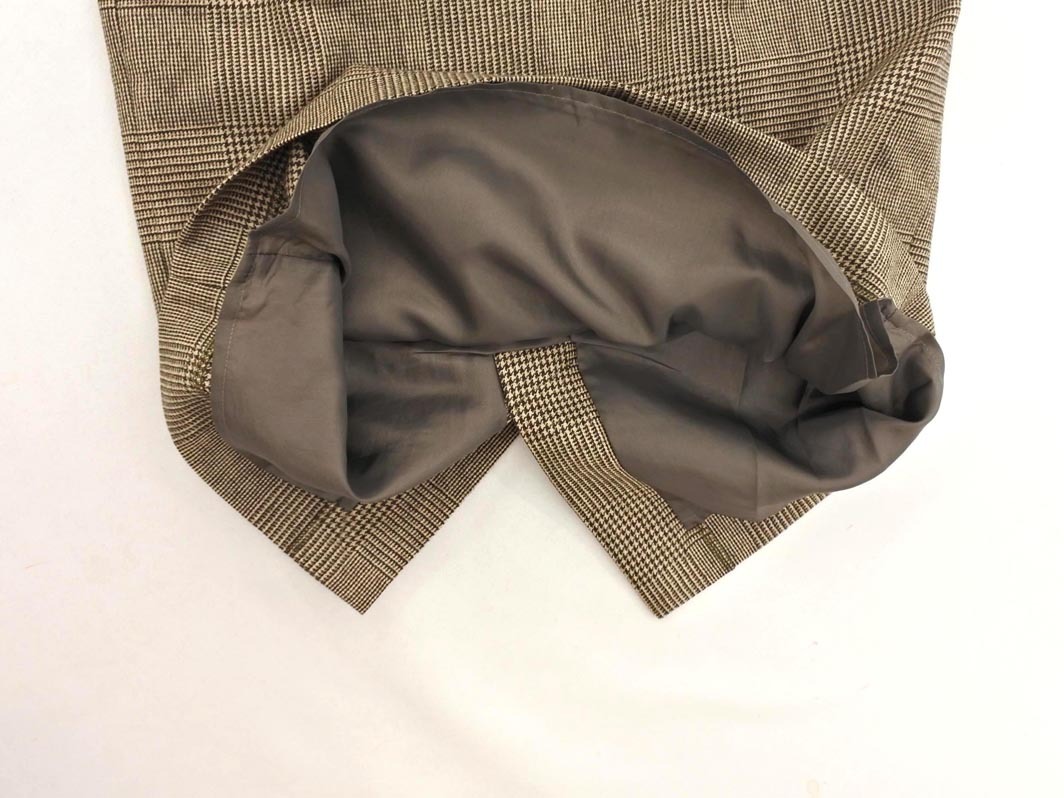 ネコポスOK INDIVI インディヴィ ウール100% 千鳥柄 タイト スカート size03/ベージュ ◇■ ☆ fic5 レディース