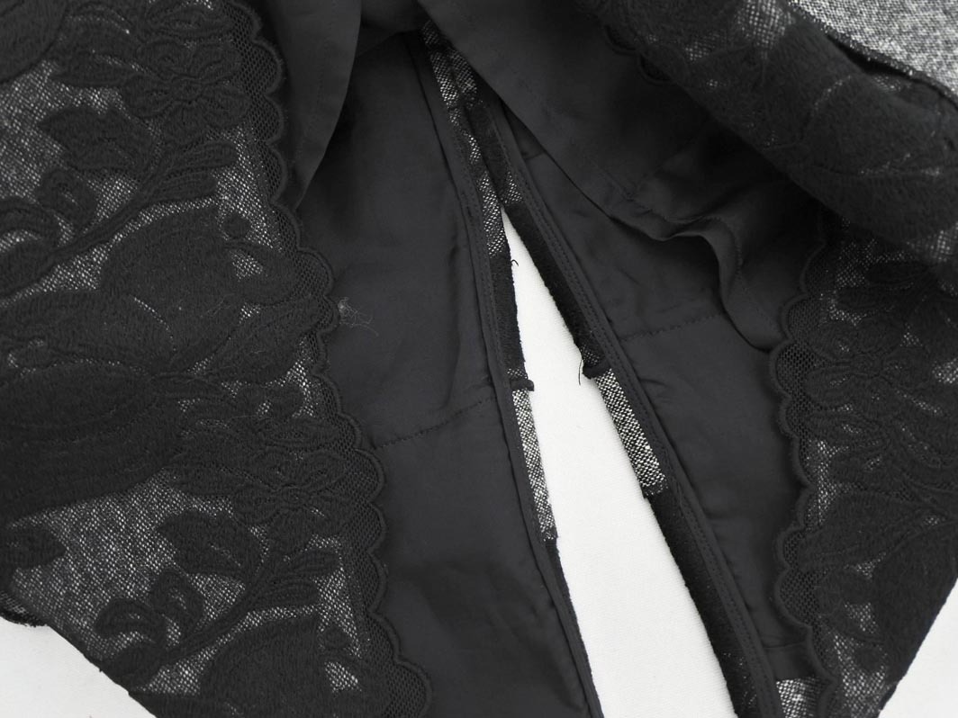 ネコポスOK COMME CA DU MODE コム サ デ モード シルク混 レース ティアード スカート size9/グレー ◇■ ☆ fic5 レディース